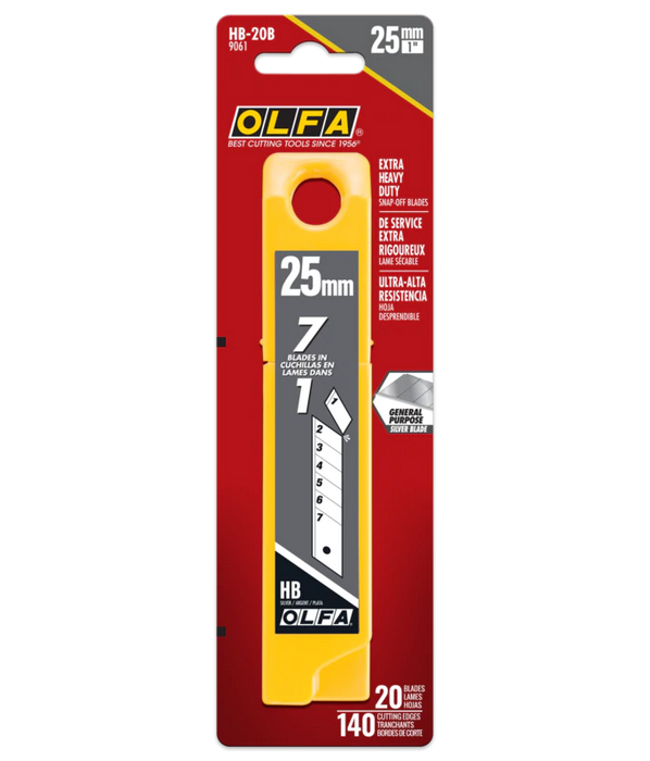 OLFA 9061 HB-20B 25mm Snap-Off Blades 20PK - Image 2