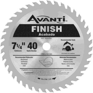 DIABLO A0740A Avanti Finish 7 1/4" 40T 5/8" Arbor