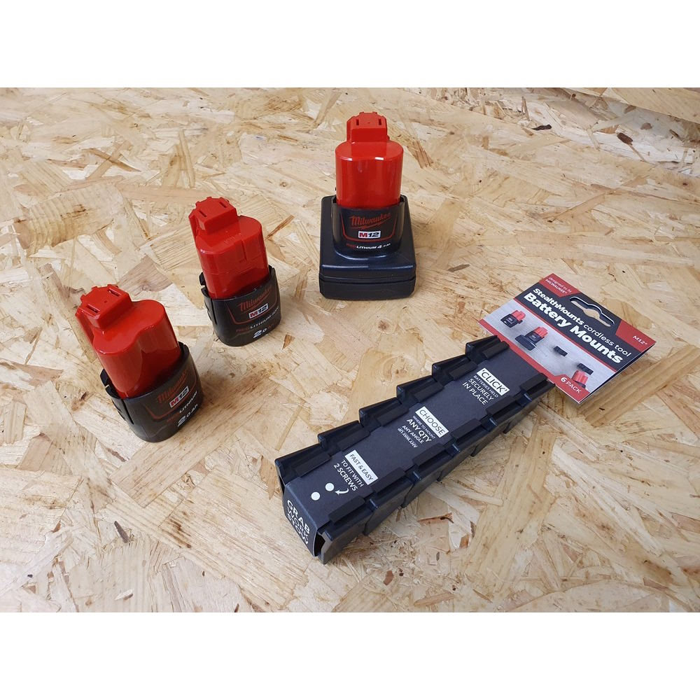 STEALTHMOUNT BM-MW12-BLK-6 M12 Battery Stealth Mounts 6PK - Image 3