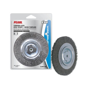PEARL CLBW610E 6" x 3/4" x 2" Wire Wheel for Bench Grinder Crimped EXV
