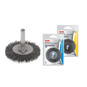PEARL CLCWEB300E 3" x 0.012" x 1/4" Wire Crimped Wheel End Brush EXV