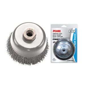 PEARL CLWBC258E 2-3/4" x .014" x 5/8-11 EXV Crimped Cup  Brush Tempered Wire