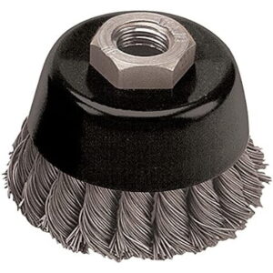 PEARL CLWBK558S 5"x0.02"x 5/8-11 Knot Cup Stainless Steel Wire Brush