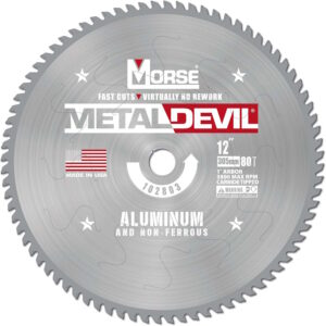MK MORSE CSM1280FNFC 12" Aluminum/Non Ferrous Circular Saw Blade 1" Arbor