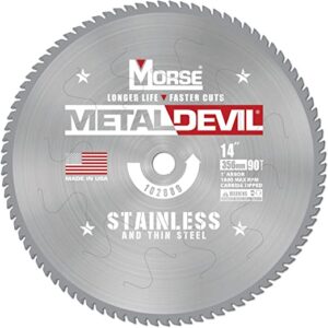 MK MORSE CSM1490FSSC Circular Saw Blade 14" 90T Stainless Steel and Thin Steel