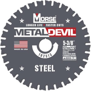 MK MORSE CSM53832FSC 5-3/8" 32T Steel Blade, 10 mm/20 mm/5/8" Arbor