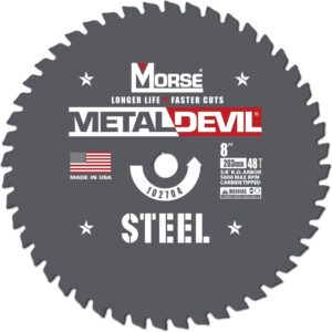 MK MORSE CSM848FSC 8" 48T Steel Blade, 5/8" K.O. Arbor