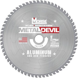 MK MORSE CSM964FNFC Circular Saw Blade 9"Aluminum & Non Ferrous 72T 1"Arbour