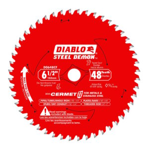 DIABLO D0648CFX 6-1/2" x 48T Cermet Carbide Metal and Stainless Saw Blade
