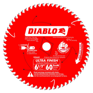 DIABLO D0660A 6-1/2" x 60T Fine Finish Circular Saw Blade