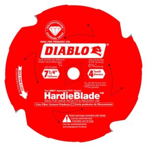 DIABLO D0704DH 7-1/4" x 4T Hardie PCD Fiber Cement Circular Saw Blade