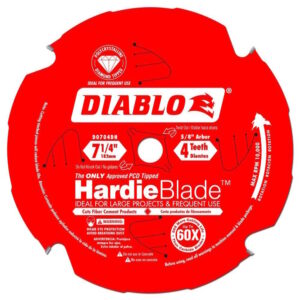 DIABLO D0704DHA 7-1/4" x 4T Hardie PCD Fiber Cement Circular Saw Blade