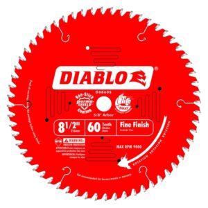 DIABLO D0860S 8-1/2" x 60T Finishing Circular Saw Blade