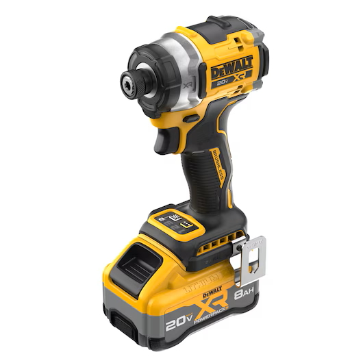 DEWALT DCF860WW1 20V XR BL 1/4" 3-Speed Impact Driver Kit w/1-8.0Ah XR Batt & Ch - Image 4