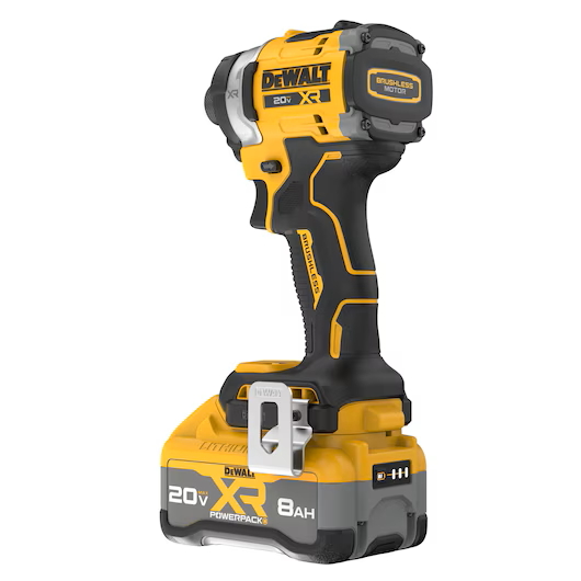 DEWALT DCF860WW1 20V XR BL 1/4" 3-Speed Impact Driver Kit w/1-8.0Ah XR Batt & Ch - Image 6