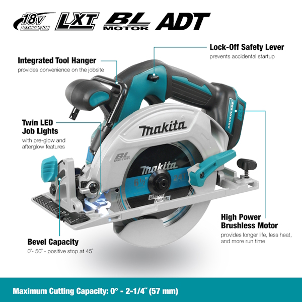 MAKITA DHS680Z 18V 6-1/2" BL Circular Saw (Tool Only) - Image 3
