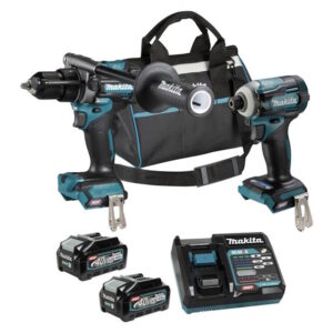 MAKITA DK0114G203 40V BL Hammerdrill & Impact Driver Kit w/4Ah Battery, Charger
