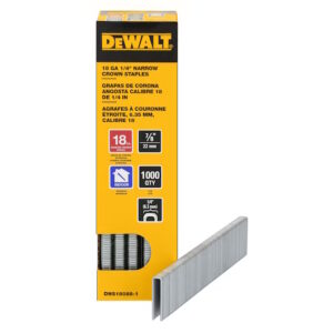 DEWALT DNS18088-1 18GA 1/4" Narrow Crown 7/8" Leg Galvanized 1000 CT