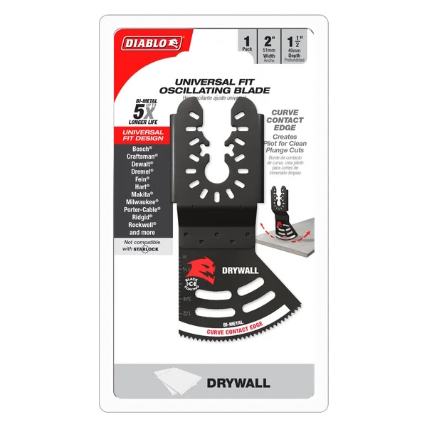 DIABLO DOU200RBD 2 in. Universal Fit Bi-Metal Oscillating Blade for Drywall - Image 2
