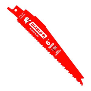 DIABLO DS0612BW5C 6" BiM Nail-Embedded Wood Reciprocating Blade 5PK