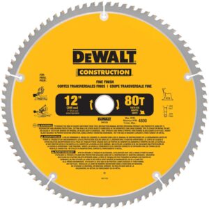 DEWALT DW3128 Miter Saw Blade 12" 80T Const.