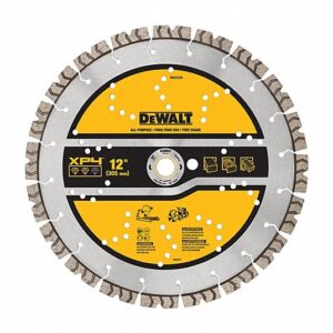 DEWALT DW47224 12" Diamond Blade 1" Arbor Size, Wet/Dry, Best, Segmented