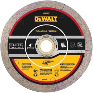 DEWALT DW47457 Diamond Tile Blade 4" XP7 Smooth Rim