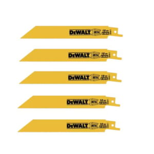 DEWALT DW4811 6" 18 TPI Straight Back Bi-Metal Reciprocating Saw Blade 5PK