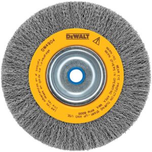 DEWALT DW4904 6" Crimped Bench Wire Wheel 5/8"-1/2" Arbor Medium Face .014