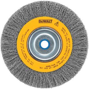 DEWALT DW4905 6" Crimped Bench Wire Wheel 5/8" 1/2" Arbor Wide Face .014"