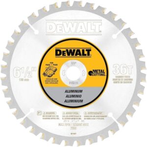 DEWALT DW9152 6-1/2" 36T Aluminum Metal Cutting 5/8" Arbor