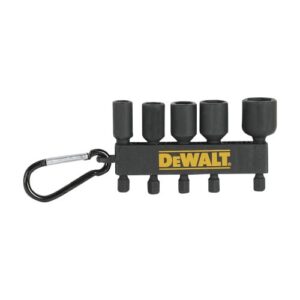 DEWALT DWA178MXNDIRCAR Carabiner Nut Driver Set 5PC Magnetic 1/4" - 1/2"