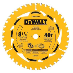 DEWALT DWA281440 8-1/4" 40T Fine Circular/Table Saw Blade