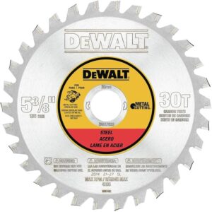 DEWALT DWA7538 5-3/8" 30T Ferrous Metal Cutting Saw Blade 20mm Arbor