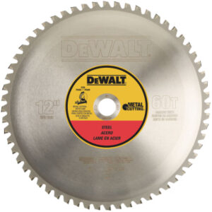 DEWALT DWA7737 12" 60T Heavy Gauge Ferrous Metal Cutting Saw Blades 1" Arbor