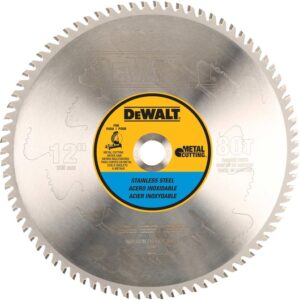 DEWALT DWA7739 12" 80T Stainless Steel Metal Cutting Saw Blade 1" Arbor