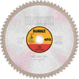 DEWALT DWA7747 14" 66T Heavy Gauge Ferrous Metal Cutting 1" Arbor