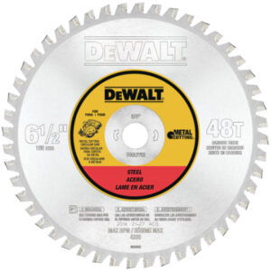 DEWALT DWA7762 6-1/2" 48T Ferrous Metal Cutting Saw Blade 5/8" Arbor