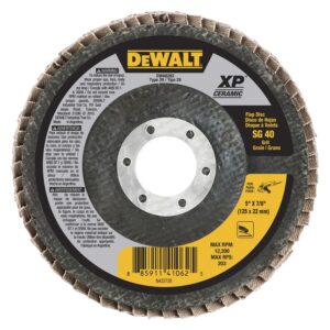 DEWALT DWA8283 5" x 7/8" SG40 Type 29 XP Ceramic/Ultra Premium Flap Discs