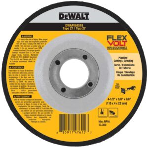 DEWALT DWAFV84518  4-1/2" x 1/8" x 7/8" Type 27 Flexvolt Grinding Wheel