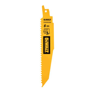 DEWALT DWAR6066 Recip Blade 6" 6TPI 1" Demo Wood 5PK