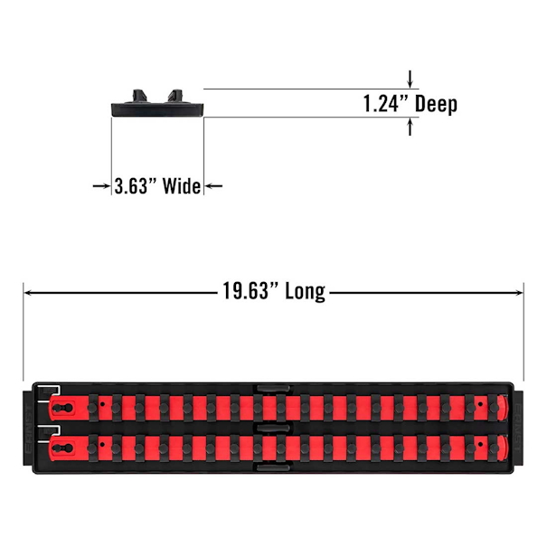 ERNST ER-8453 2 Rail Twist Lock Socket Boss 18" Red - 3/8" - Image 2
