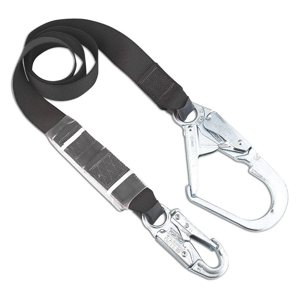 DYNAMIC SAFETY FP743146 Continuous Web Lanyard 1 3/4" 6' w/Scaffold Hook