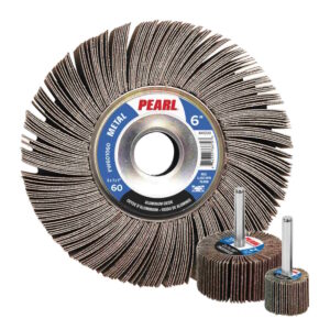 PEARL FW101060 1" x 1" x 1/4" – 60 grit Aluminum Oxide Flap Wheel