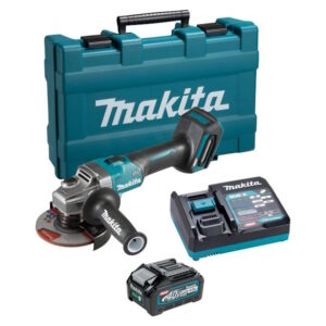 MAKITA 40V BL Grinder 5" Kit w/4Ah Battery, Charger, Slide Switch, w/Brake