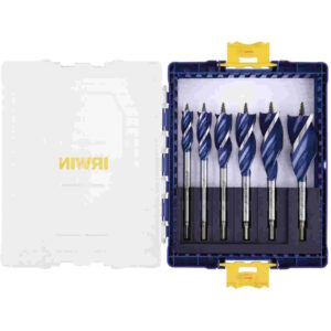 IRWIN IWAX236PC Speedbor 6PC Bit Set (1/2,5/8,3/4,7/8,1,1-1/4) Tapered Tri-flute