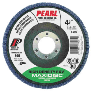 PEARL MAX4540ZJ9E 4-1/2 x7/8  40Grit Zirconia EXV Type 29 High Density Flap Disc