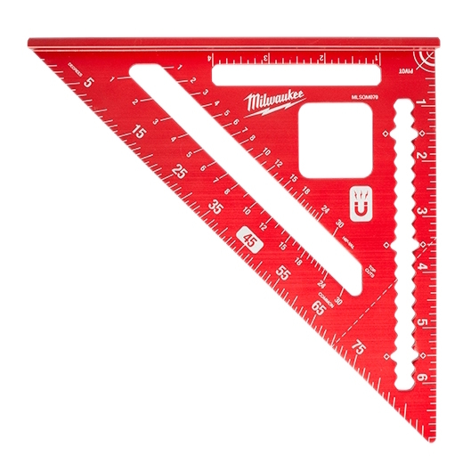 MILWAUKEE MLSQM070 Speed Square 7" Magnetic Rafter Square - Image 2