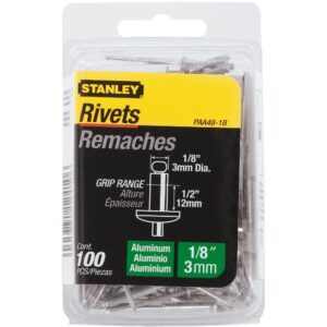 STANLEY PAA48-1B 1/8" x 1/2" Aluminum Rivets 100PK