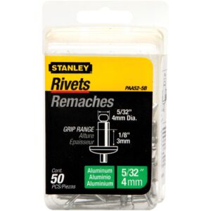 STANLEY PAA52-5B 5/32" x 1/8" Aluminum Grip Rivets 50PK